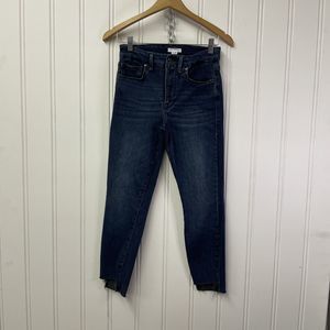 Good‎ American Good Waist Step Hem Dark Wash Skinny Jeans -Size 6 /28